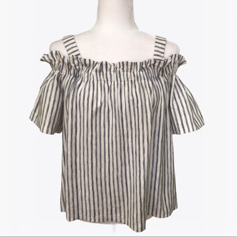Lucky Brand 100% Cotton Off the Shoulder Top - S - Picture 9 of 16